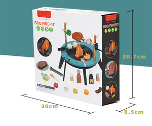 Ensemble de barbecue en bois pour enfants, jouet préscolaire, ensemble barbecue et cuisine pour enfants
