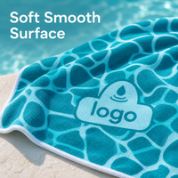 Serviettes en coton double face personnalisées avec logo imprimé, fabrication directe, haute absorption, séchage rapide, couleurs résistantes, durables pour hôtel et maison