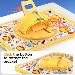 เคสแท็บเล็ตกันกระแทกสีสันสดใสสำหรับเด็กมีสายคล้องไหล่และขาตั้ง360แบบหมุนได้สำหรับ <span class=keywords><strong>iPad</strong></span> 10th 2024 - Product Image 4