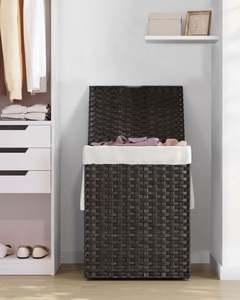 Farbenfrohe Rattankörbe für die Speisekammer Doppelseitiger Wäschekorb Grauer Weidenkorb Deko-Set mit <span class=keywords><strong>2</strong></span> Stück - Product Image 6