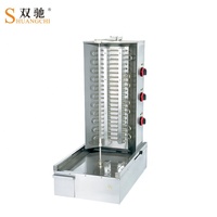 Machine à Kebab et Shawarma Professionnelle Commerciale à 3 Brûleurs au Gaz, Équipement de Comptoir pour Restaurants, Fabrication Chinoise