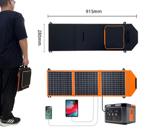 Chargeur solaire portable écologique 5V 12V avec panneau solaire à charge rapide USB DC pour téléphone portable et station d'alimentation - Product Image 1