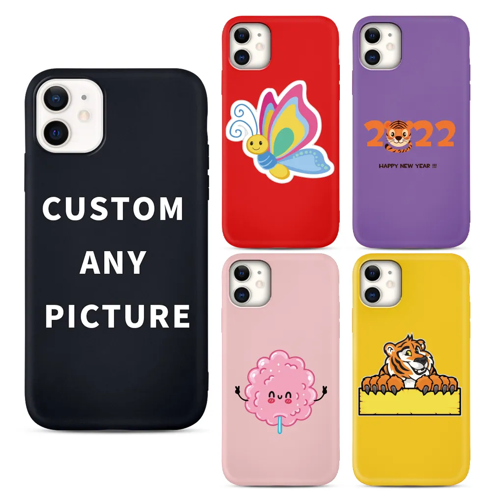 Low MOQ Custom Design Printed Logo Cell Phone Case Cover For iPhone 13 14 12 11 Pro Max X XR XS Max 7 8 Plus