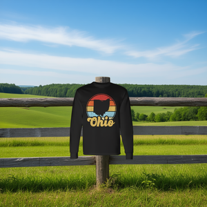 Ohio Roots Vintage Ohio Native Home State Pride T-shirt a maniche lunghe - Product Image 3