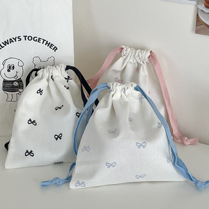 Organic Reciclado Algodão Musselina Drawstring <span class=keywords><strong>Pouch</strong></span> Pequena Lona Tecido Pano <span class=keywords><strong>Cartoon</strong></span> Pattern para Jóias Gift Packaging Dust Bag - Product Image 1