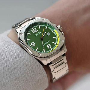 CILOA Green Round Customizable <b>Men's</b> <b>Watch</b>, Luxury High-Quality Gift, Calendar, <b>Waterproof</b>, High-End 2026 Quartz <b>Watch</b> - Product Image 2