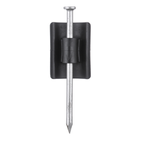 Isolateur robuste à clouer pour poteau en bois de clôture électrique avec clou de 70 mm, compatible avec fil de 2 mm et polycorde, protection UV