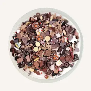 New Arrive 100Pcs Mixed Chocolate Candy Sweets Crafts Artificial Miniature Chocolate Dessert Food For Kitchen Crafts Decoration