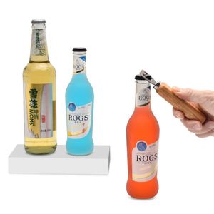 Abridores de Botellas de Cerveza de Madera Personalizados al por Mayor con Logotipo Láser en la Mango de Madera, Abridores de Botellas Portátiles de Acero Inoxidable para Bartenders - Product Image 4
