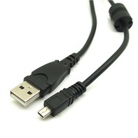 Kabel Sinkronisasi Data Kamera USB ke Mini 8-Pin, Kabel Pengganti Kompatibel UC-E6 untuk Nikon D3200 D5300 D7100, Sony Coolpix Fuji DSLR