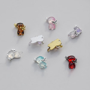 Colgante de aleación de oso y mariposa para hacer pulseras GJ361, componentes de joyería chapados al por mayor - Product Image 4