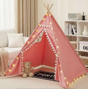 Tente de jeu pour enfants, tipi portable pour enfants, tente tipi pour tout-petits, château pour garçons et filles, salle de jeux teepee - Product Image 1