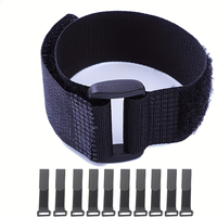 HOOY Longueur 15/20/25/30/35/40/45/50/55/60cm Crochet et boucle Réutilisable Fixation de câble en nylon Sangles de fixation durables Liens fonctionnels
