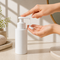 Tête de pompe à lotion en plastique blanc lisse 24/410 28/410 avec verrouillage gauche-droite pour emballage de produits de soin de la peau