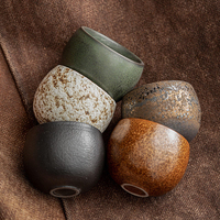 Lot de 5 tasses japonaises en céramique de style antique, avec coffrets cadeaux – Promotion directe usine