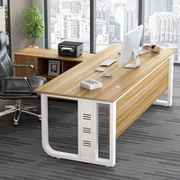 Escritorio Metálico Moderno, Mesa de Estudio Grande, Combinación de Mueble y Mesa para Computadora
