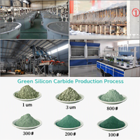Poudre de polissage en carbure de silicium (SiC) vert haute pureté, poudre de SiC vert grain 1200 pour lames de mélangeur et de fonderie