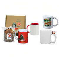 Kit Panettone de Noël Personnalisable Rapide – Coffret Cadeau de Fêtes avec Tasses et Friandises – Impression Numérique Promotionnelle – Étiquette Blanche – Cadeau