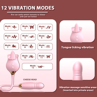 Rosen-Zungen-Vibrator für Erwachsene, Sexspielzeug zur Stimulation von Klitoris und Brustwarzen, USB Magnetisch Aufladbarer Weiblicher Masturbator