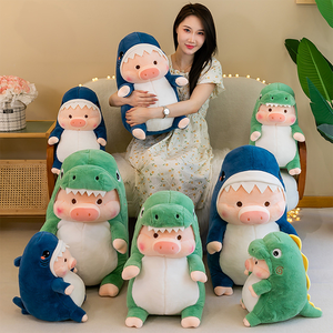 Costume de <span class=keywords><strong>dinosaure</strong></span> 33 40 50 60 cm, poupées cochon, fabrication de jouets en peluche personnalisés, jouets en peluche en coton PP, jouets en peluche pour enfants, jouets en peluche de Noël - Product Image 1