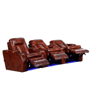 Fauteuils électriques inclinables à bascule 360° avec massage, en <span class=keywords><strong>cuir</strong></span> synthétique véritable, <span class=keywords><strong>canapé</strong></span> <span class=keywords><strong>2</strong></span> <span class=keywords><strong>places</strong></span> avec table porte-gobelet - Product Image 6
