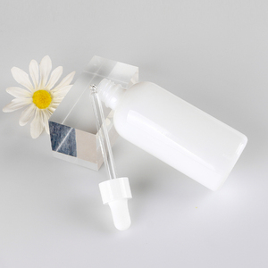 30ml 50ml Luxury White Dropper <b>Bottle</b> Glass <b>Bottle</b> Customized Essential Oil <b>Bottle</b> Cosmetics Container <b>Empty</b> With Rubber Dropper - Product Image 3