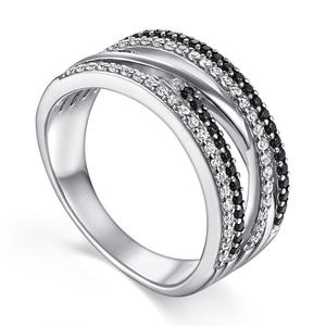 Perhiasan Perak Sterling Kustom Cincin Perak <span class=keywords><strong>Dubai</strong></span> Perhiasan S925 Cincin Wanita Bertumpuk Berlian Zirkonia Kubik - Product Image 3