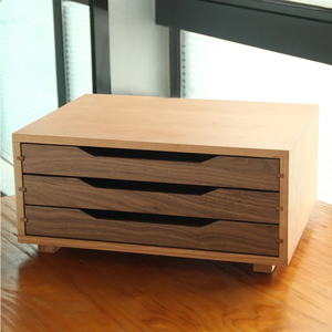 Tùy Chỉnh Chất Lượng Cao Đơn Giản Trang Trí Nội Thất Rắn Gỗ Ba Hai Lớp Ngăn Kéo Tủ Gỗ Rắn - Product Image 2