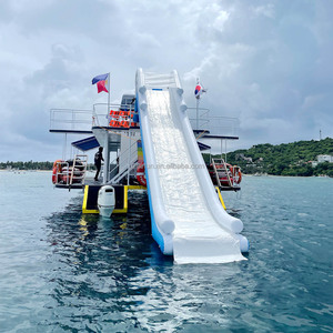 Customized Water Park <strong>Slide</strong> Boat <strong>Slide</strong> Inflatable Yacht Floating Water <strong>Slide</strong> With Dock <strong>Pool</strong> For Summer - Product Image 1