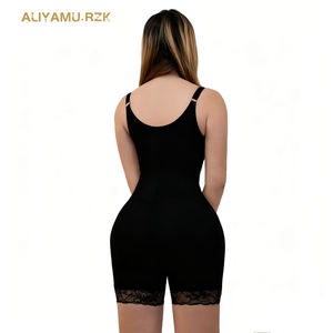 Body sculptant en nylon et élasthanne respirant, antibactérien, à fermeture éclair simple, pour sculpter les fesses et le buste - Product Image 1