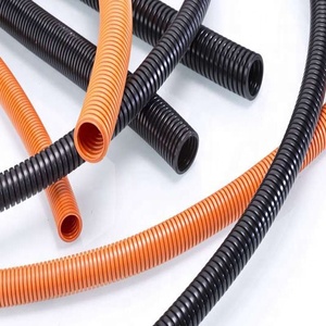 SY Black PA66 Electric <strong>Conduit</strong> Tube Thickened Corrugated <strong>Plastic</strong> with Threaded Hose and Opened <strong>Cable</strong> Sheath - Product Image 6