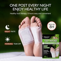 Disunie 10 patchs détoxifiants pour les pieds au charbon de bambou, à base de plantes, pour un sommeil réparateur et une relaxation corporelle profonde