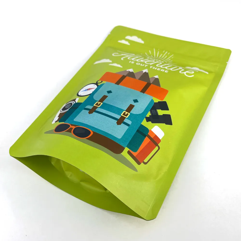 Hersteller Großhandel glänzende Oberfläche langlebige Doypack-Standverpackung für bio-Geknüpfte Buchweizen mit Reißverschluss