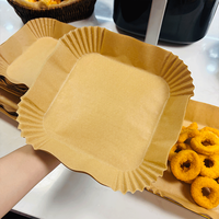Emballage alimentaire carré antiadhésif double face, écologique, résistant à la chaleur du four, anti-graisse, non toxique, OEM ODM, vente en gros, personnalisé pour friteuse à air