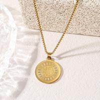 Colliers Pendentifs de Mode en Acier Inoxydable avec Calligraphie Islamique Arabe Allah Musulman Eid Ayatul Kursi pour Hommes et Femmes