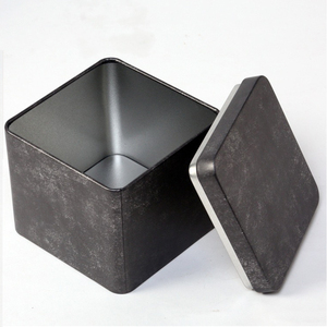 Kim Loại Thơm Trà Cà Phê Đường Sáng Tạo Đám Cưới Ủng Hộ Container Với Cuộn Phẳng Bên Trong Nắp Hình Chữ Nhật Lưu Trữ Hộp Thiếc - Product Image 1