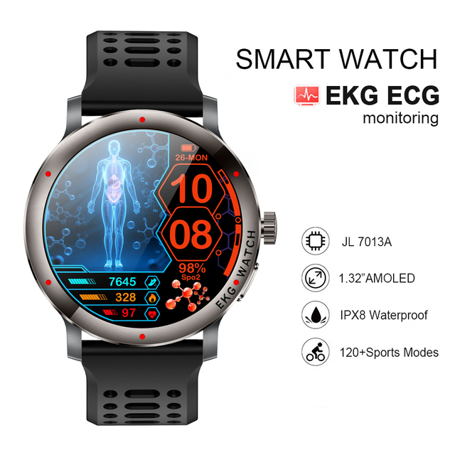 Trending Products Smart Watch Accurate Blood Pressure ECG+PPG Body Fat Monitor Bluetooth Call Fitness Smartwatch KC102 For Men