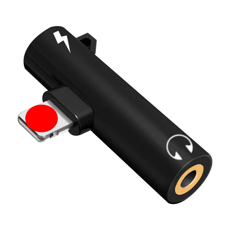 2 в 1 аудио наушники зарядный двойной адаптер разделитель для iPhone XR XS X 7 8 Plus для 3,5 мм разъем для наушников AUX Кабельный разъем