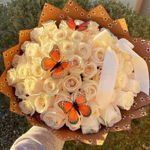 Ouya <span class=keywords><strong>carta</strong></span> da imballaggio con fiori <span class=keywords><strong>margherita</strong></span>, PP impermeabile, <span class=keywords><strong>carta</strong></span> da imballaggio con Bouquet <span class=keywords><strong>di</strong></span> fiori ispessiti, fai da te a più colori - Product Image 3