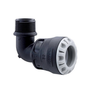 Raccordo a Gomito Filettato 90 Gradi M Uno 25mm X 3/4\" Generico per Tubi in Polietilene - Product Image 1