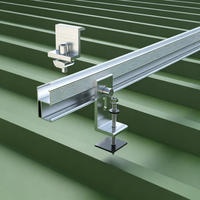 Kit de fixation solaire, pied en L et pince PV, accessoires de fixation pour l'installation solaire sur toiture métallique