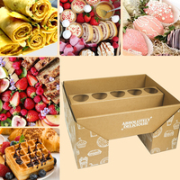 Boîte en carton alimentaire en gros pour chocolats et fruits, plateau pliable pour traiteur, boîte de pique-nique pour fêtes