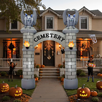 Ourwarm 10FT Halloween gonflable gargouille château arc fête décoration extérieure