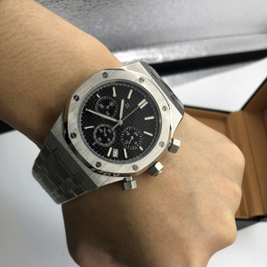 Montre chronographe à quartz de luxe pour homme en acier inoxydable, lumineuse, décontractée, avec mouvement VK63 pour jeunes garçons - Product Image 2