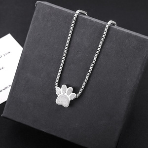 Mặt dây chuyền hình dấu chân mèo Unisex bằng thép không gỉ không phai màu, kèm lọ nước hoa, kiểu dáng dài, phụ kiện Hip Hop đường phố - Product Image 3