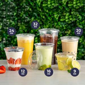 Vasos de Plástico PET Desechables Transparentes para Smoothies, Té de Burbujas y Café, con Tapa, Personalizables con Logotipo, 8/12/14/16 oz - Product Image 3