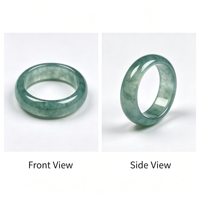 Bague en jadéite bleu glacial naturel, type A, bague unisexe de haute qualité pour couples, cadeau de bijoux