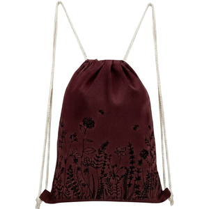 Wholesale Customized Eco-Friendly Waterproof Reusable Polyester Nylon <b>Drawstring</b> <b>Backpack</b> Printed Sport Style - Product Image 1