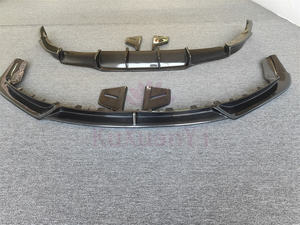 Utilisé pour Porsche 991 992 kit carrosserie fibre de carbone A-style lèvre avant et diffuseur arrière lèvre arrière enveloppé kit carrosserie d'angle - Product Image 2