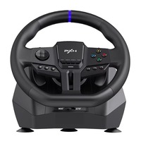 Volante de Juego PXN V900 GEN2 Personalizado de Fábrica, Metálico, USB, con Cable, Ángulo de Dirección de 900 Grados, Pedales con Vibración, para Videojuegos